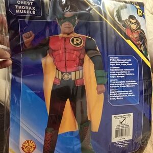Rubie's Red and Black Hero Costume with Yellow Cape